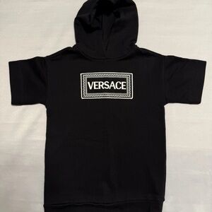Versace Kids Black Hoodie Tee